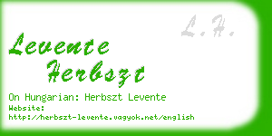 levente herbszt business card